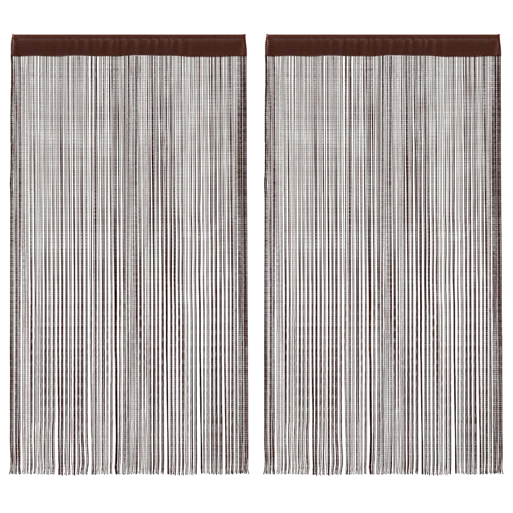 Cortinas de fios 2 pcs 100x250 cm azul