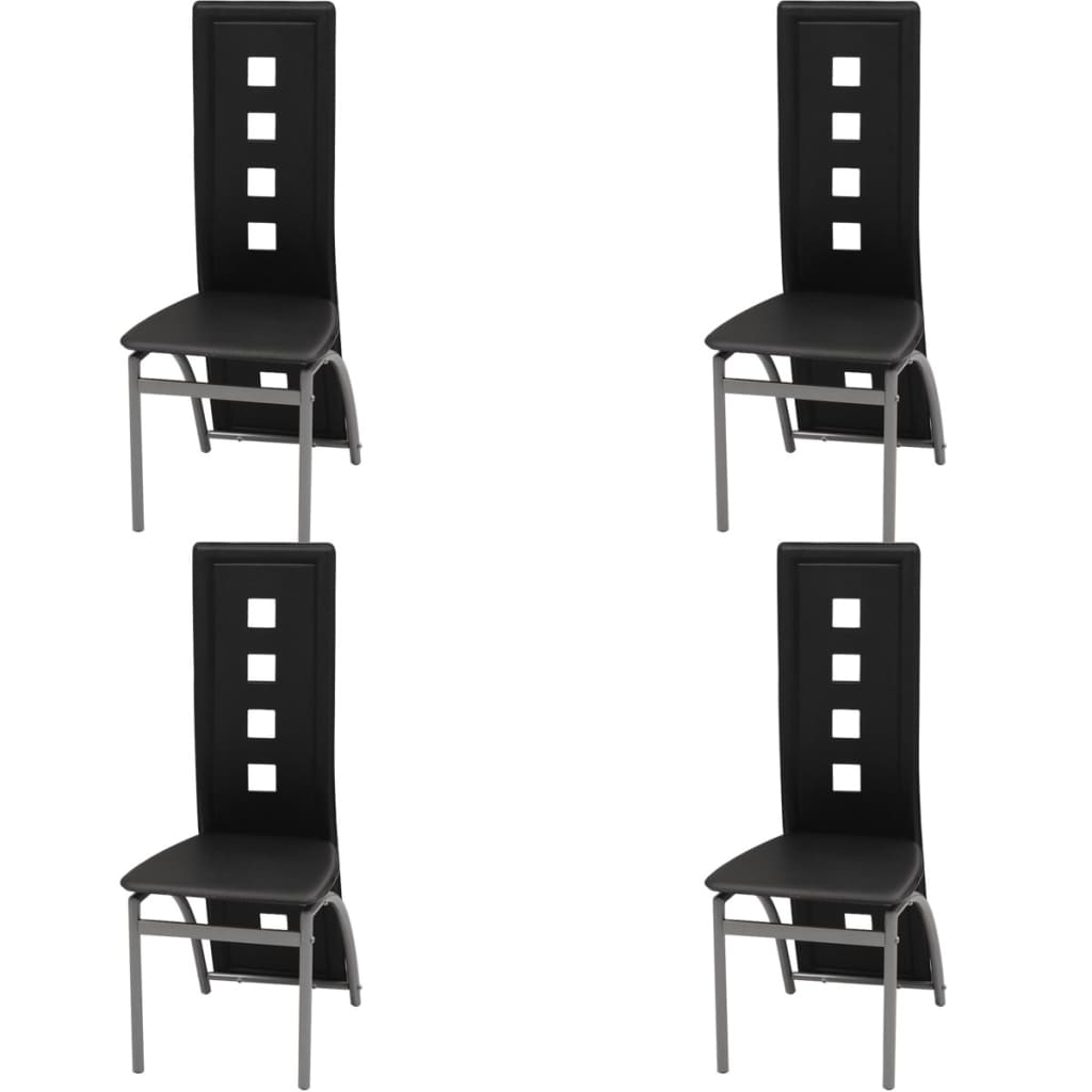 Cadeiras de jantar 4 pcs couro artificial branco