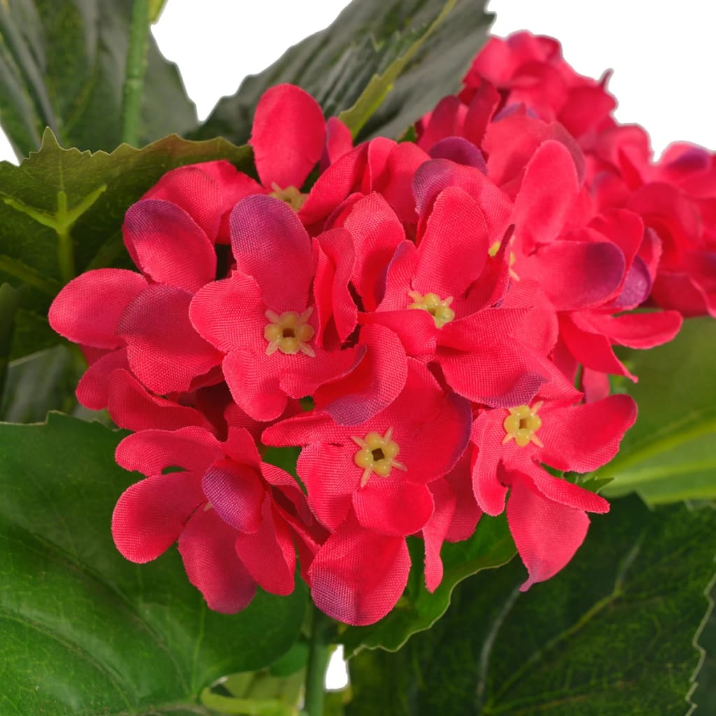 Planta hortênsia artificial com vaso 60 cm azul