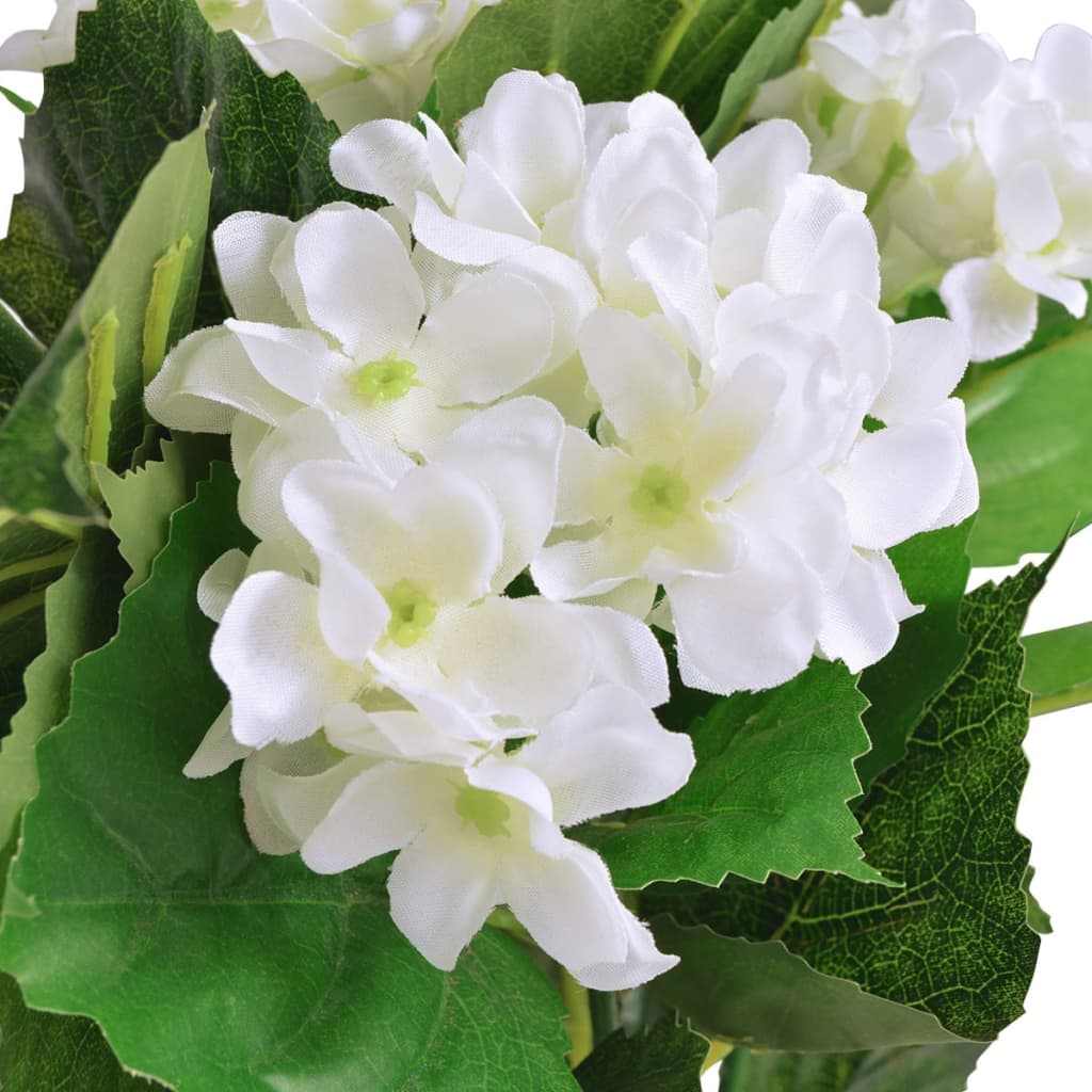 Planta hortênsia artificial com vaso 60 cm azul