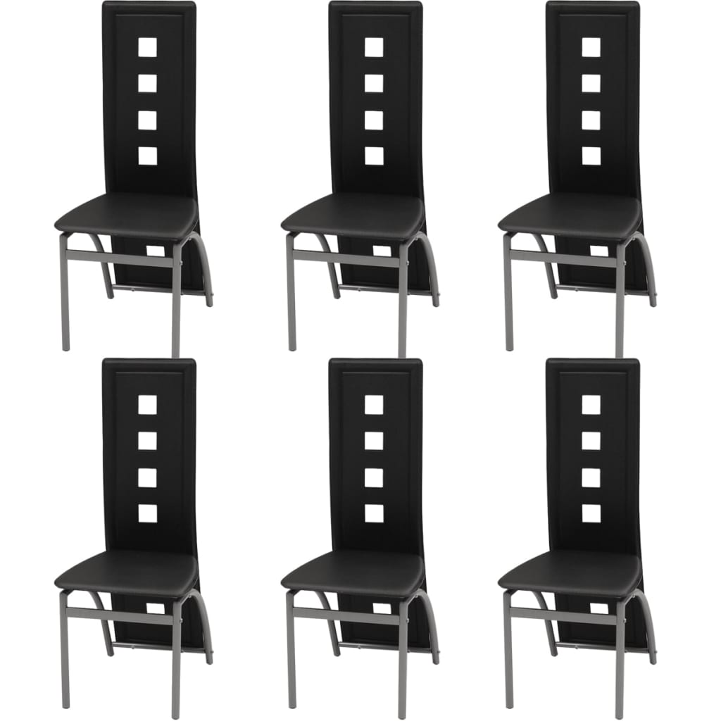 Cadeiras de jantar 6 pcs couro artificial branco