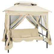 Gazebo com baloiço conversível branco nata