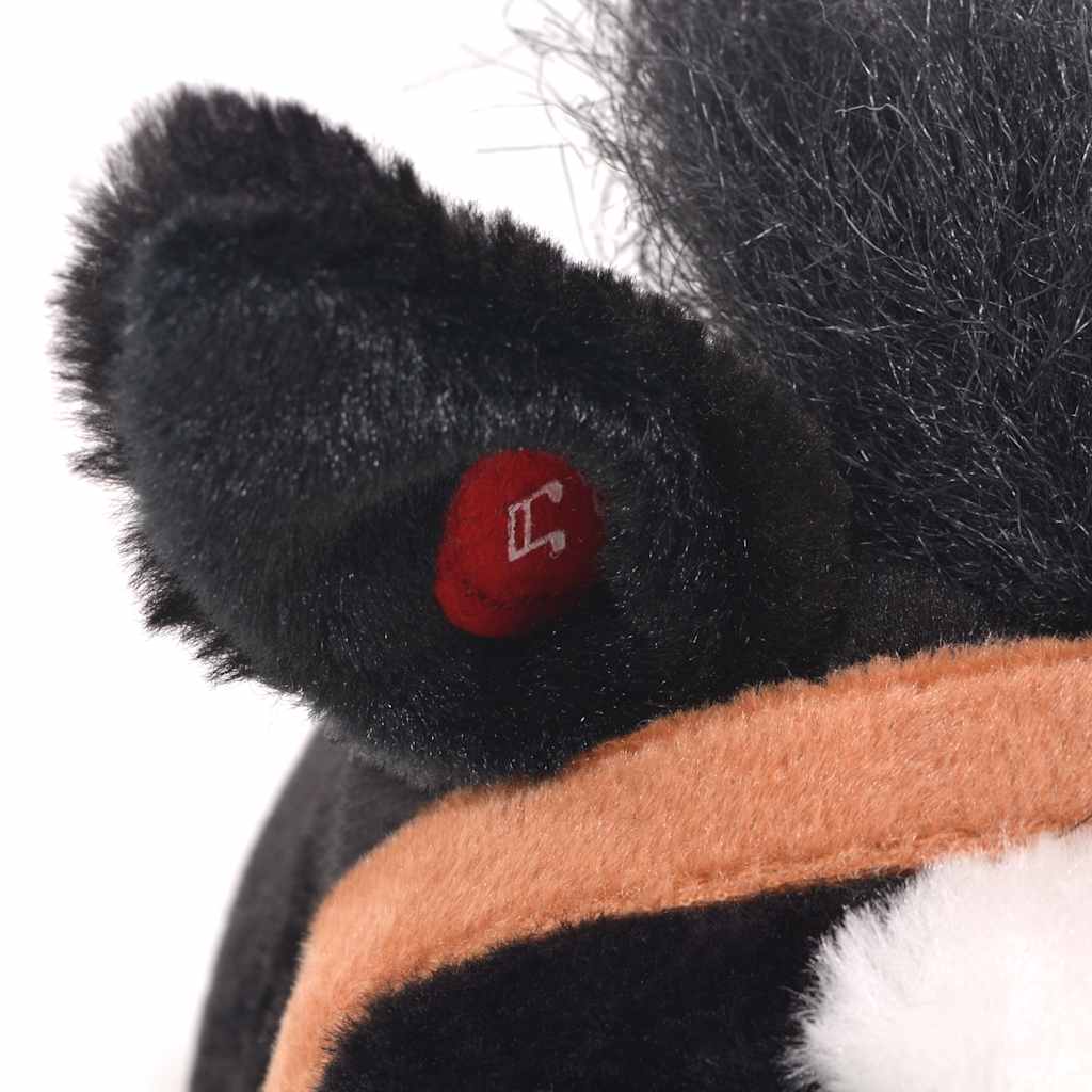 Cavalo de peluche de montar preto