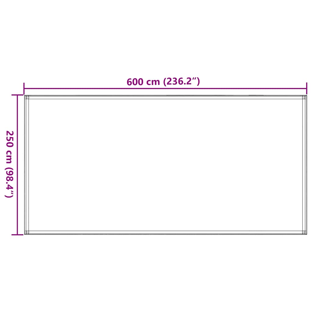 Tapete de campismo para tenda 250x600 cm antracite