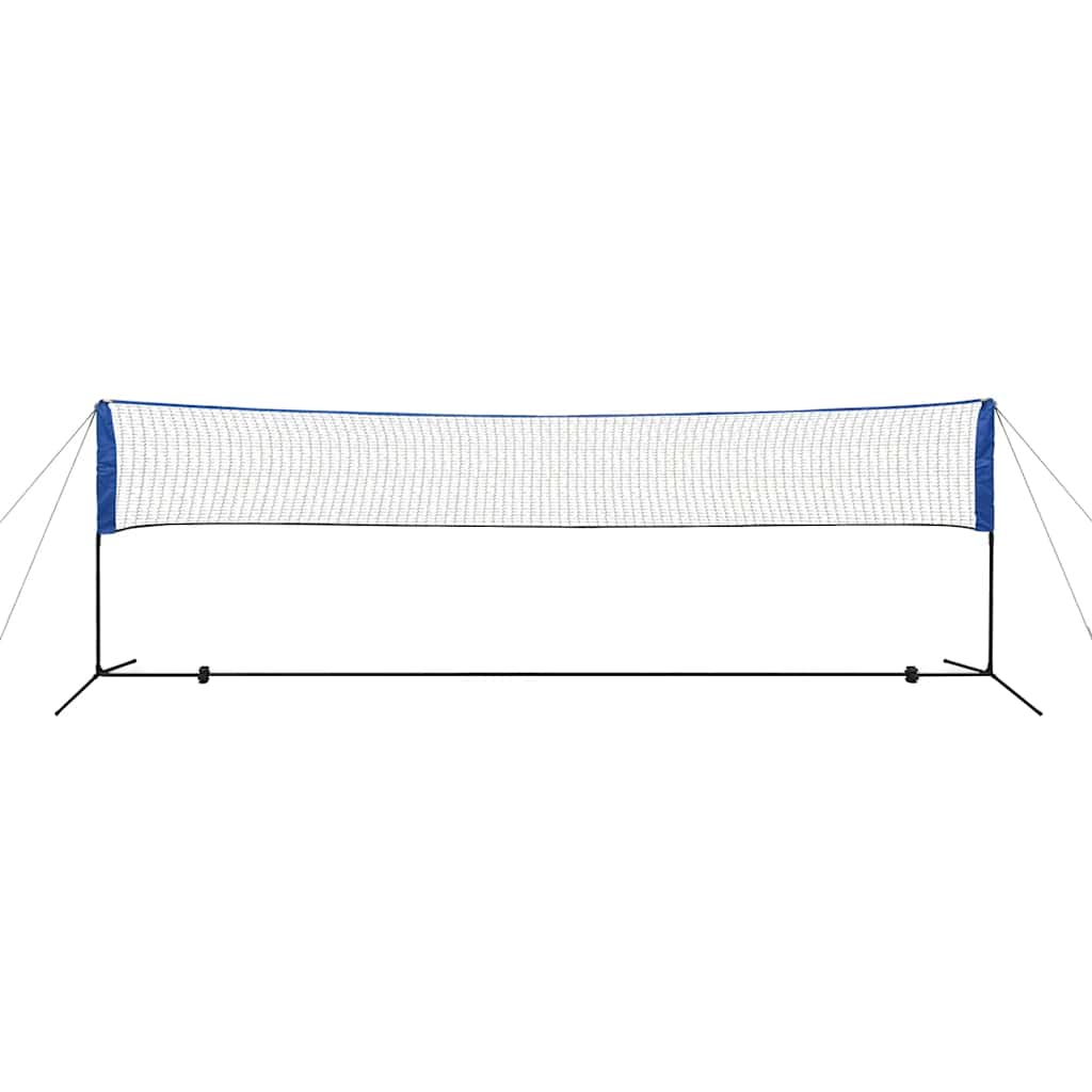 Conjunto rede de badminton com volantes 500 x 155 cm