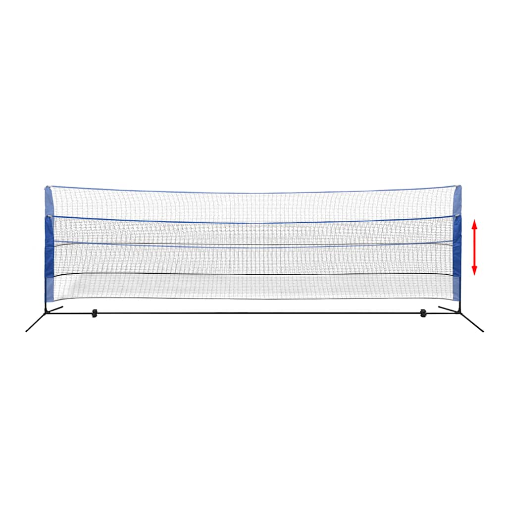 Conjunto rede de badminton com volantes 500 x 155 cm