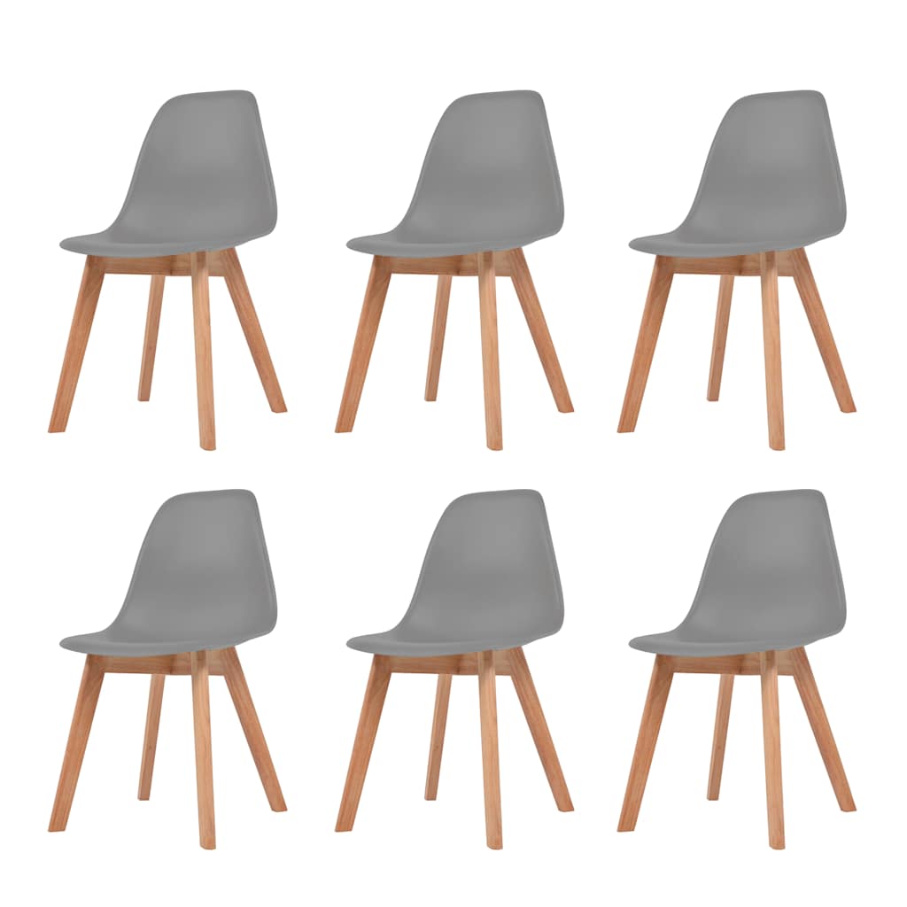 Cadeiras de jantar 6 pcs plástico branco
