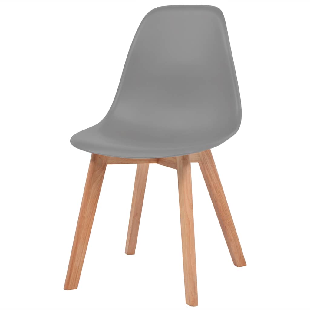 Cadeiras de jantar 6 pcs plástico branco