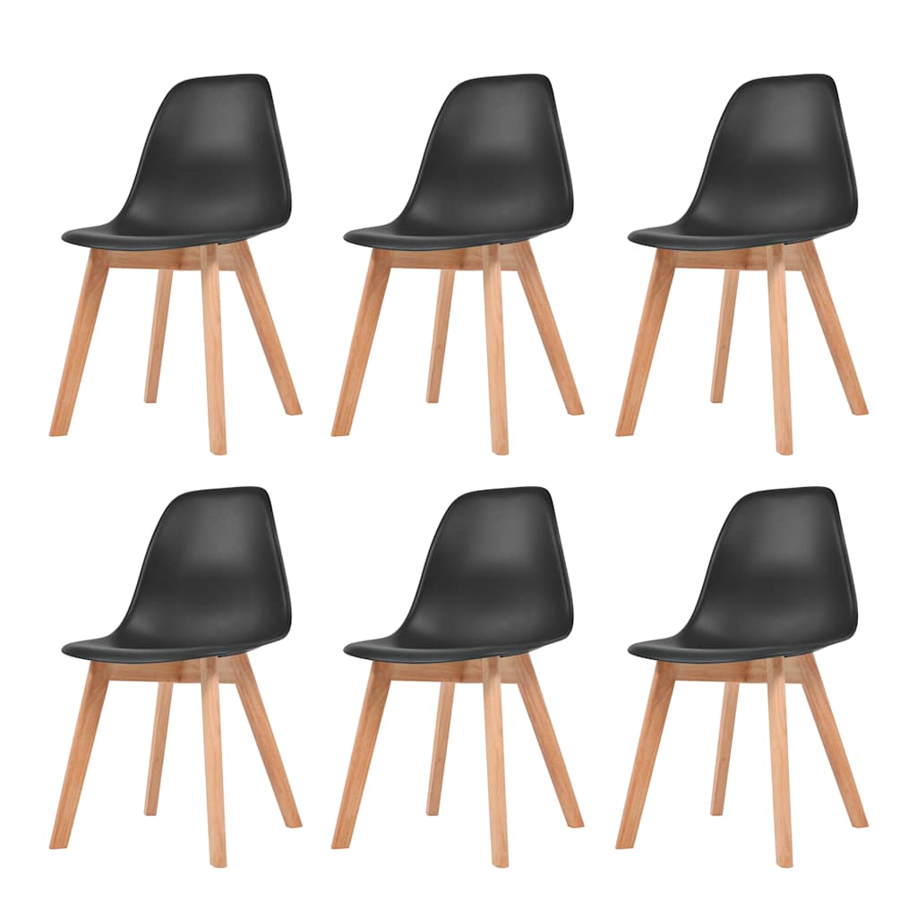 Cadeiras de jantar 6 pcs plástico branco
