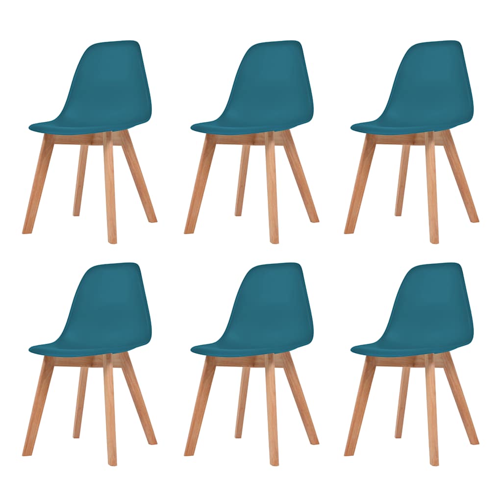 Cadeiras de jantar 6 pcs plástico branco