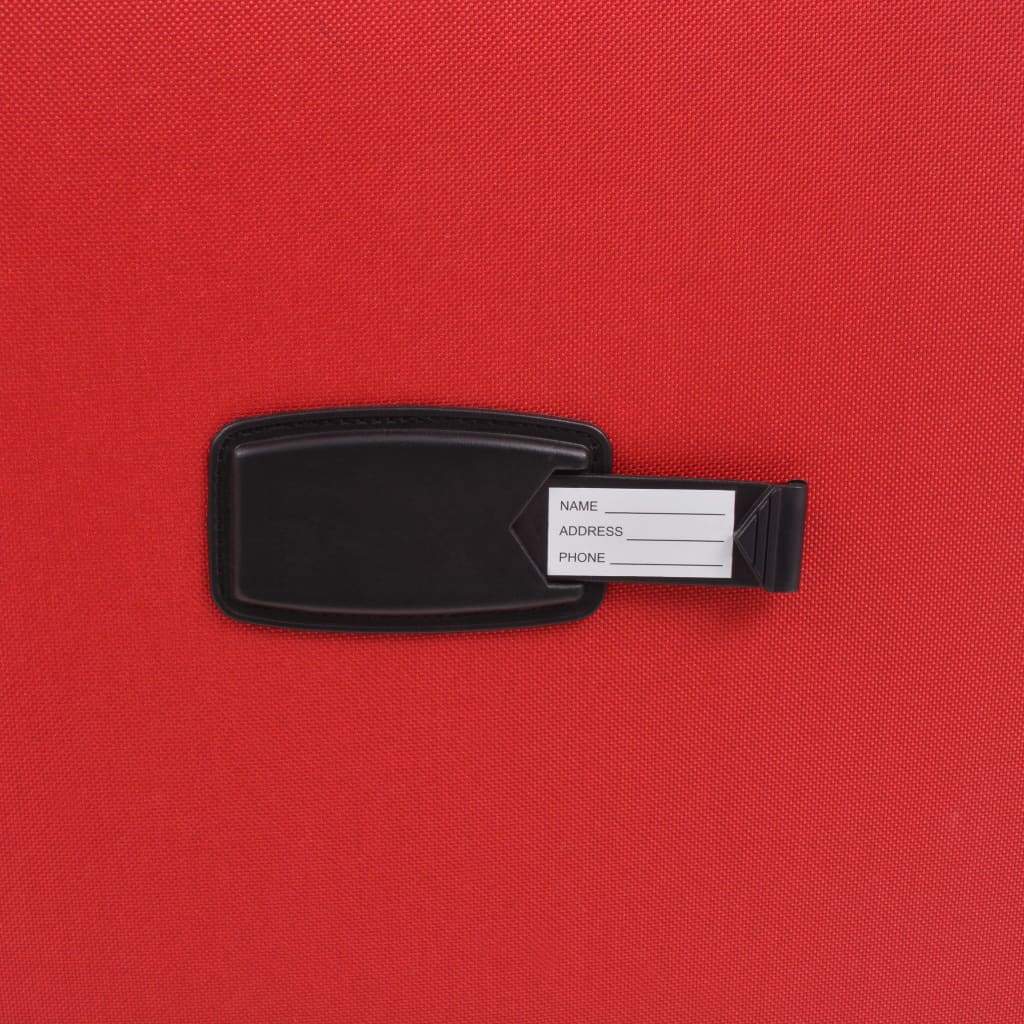 Conjunto de tróleis em estojo mole 3 pcs vermelho