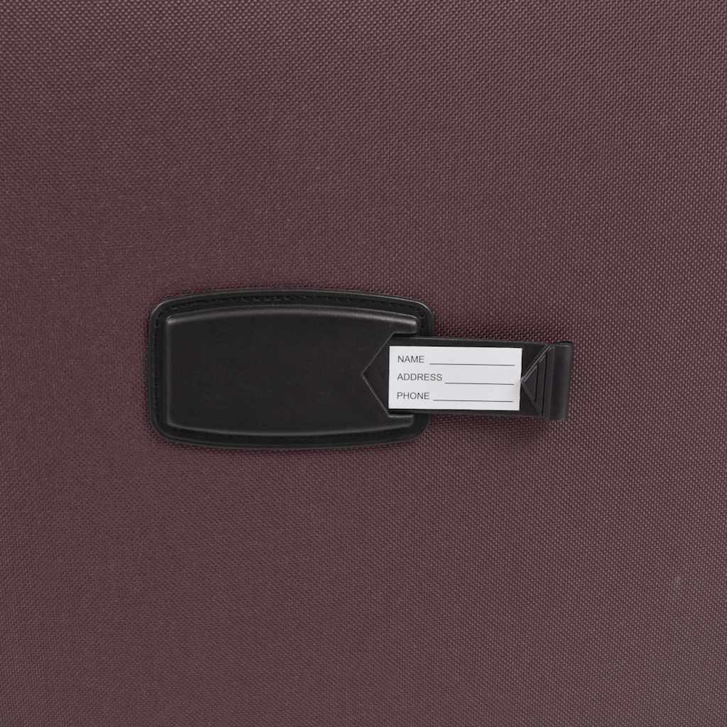 Conjunto de tróleis em estojo mole 3 pcs café