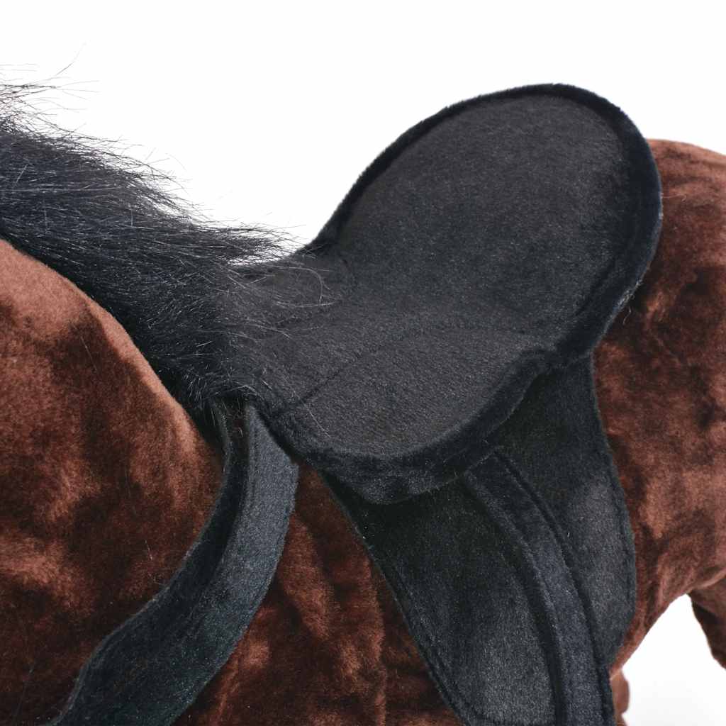 Cavalo de montar em peluche castanho escuro XXL