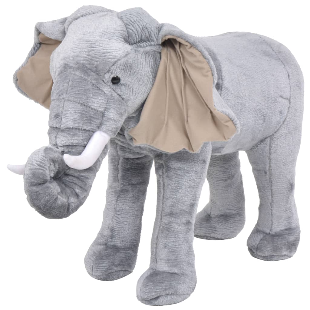 Elefante de montar em peluche cinzento XXL