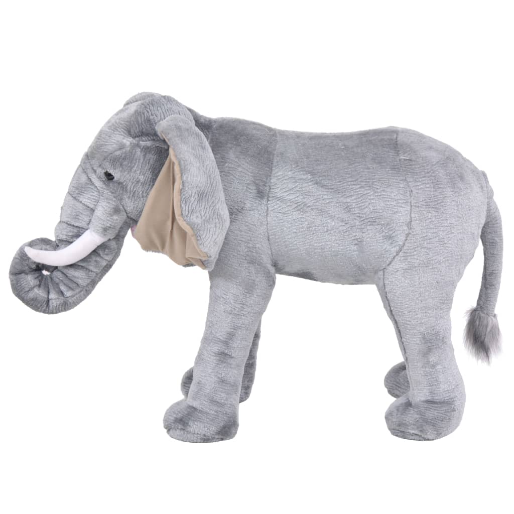 Elefante de montar em peluche cinzento XXL