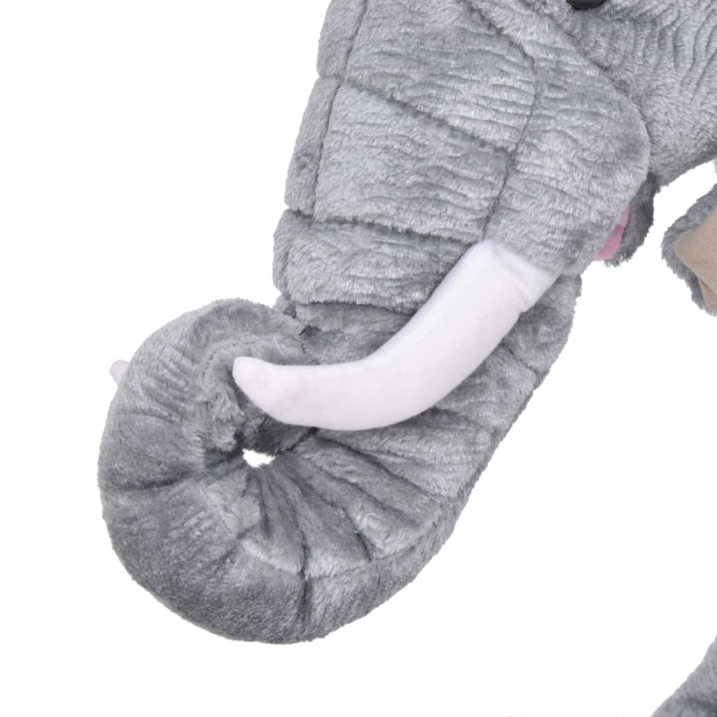 Elefante de montar em peluche cinzento XXL
