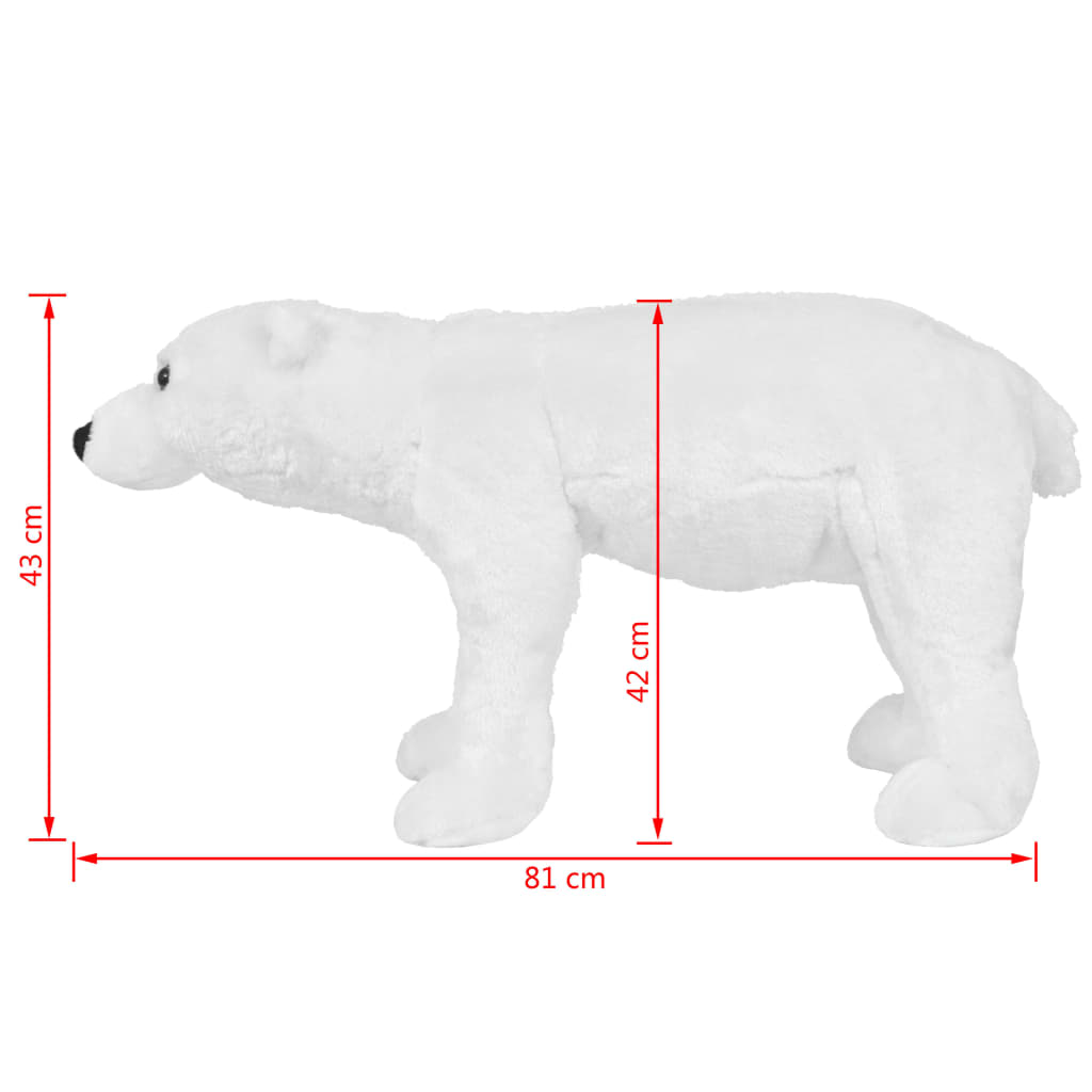Brinquedo de montar urso polar peluche branco XXL