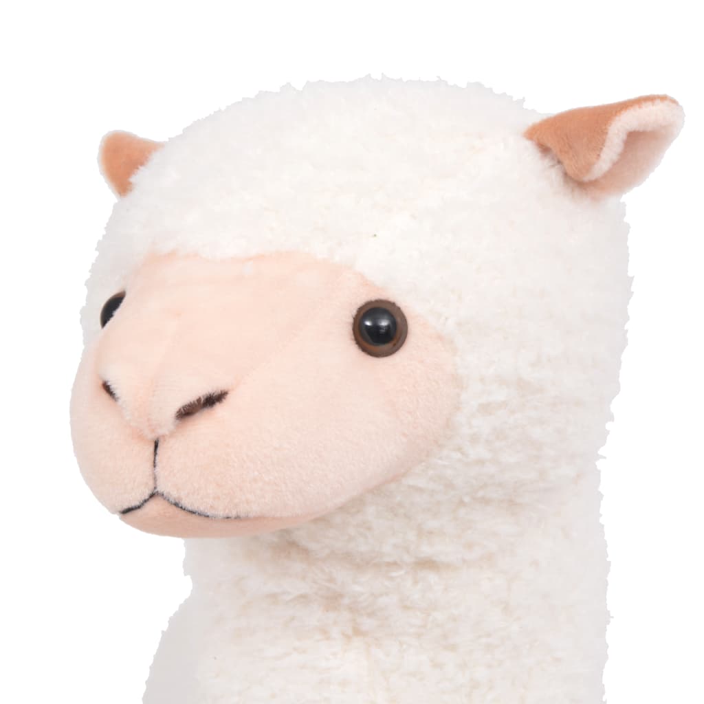 Brinquedo de montar alpaca peluche branco XXL