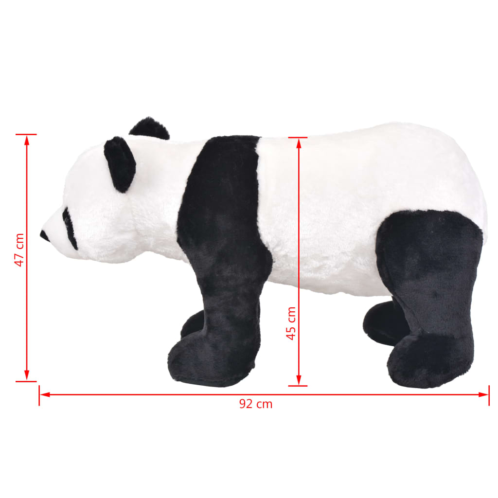 Brinquedo de montar panda peluche preto e branco XXL