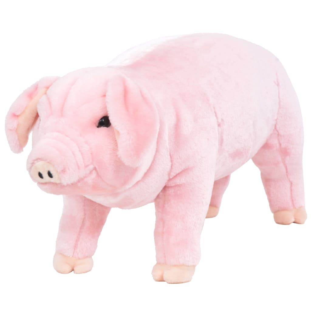 Brinquedo de montar porco peluche rosa XXL