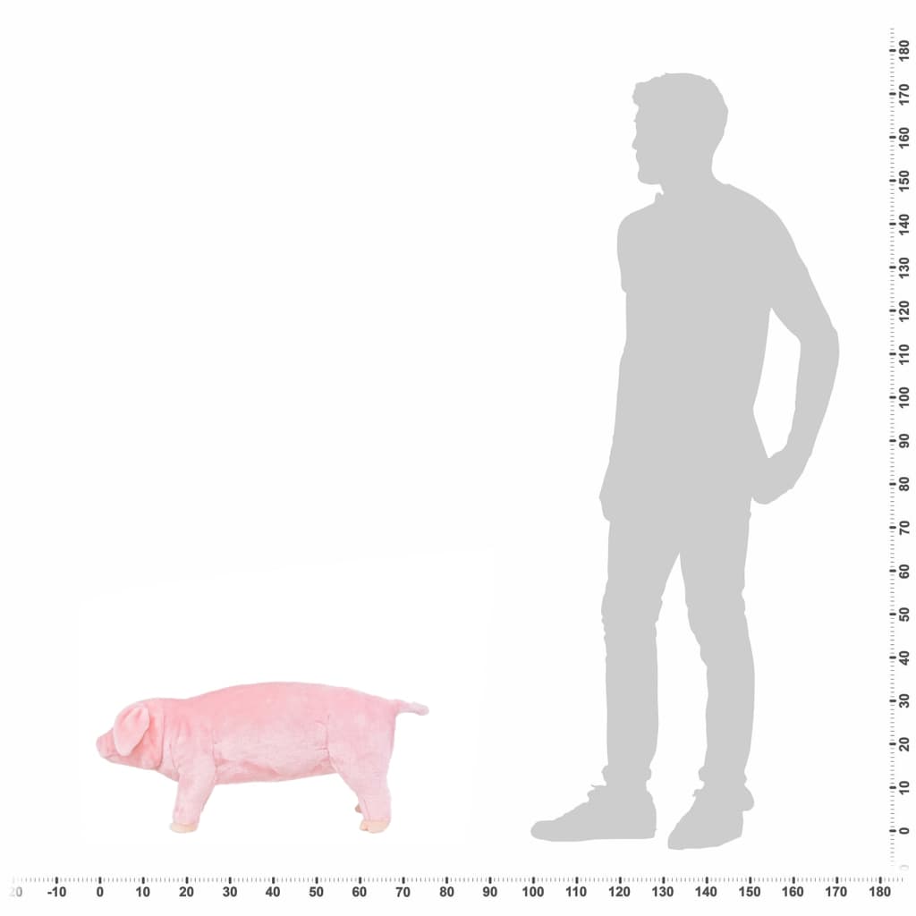 Brinquedo de montar porco peluche rosa XXL