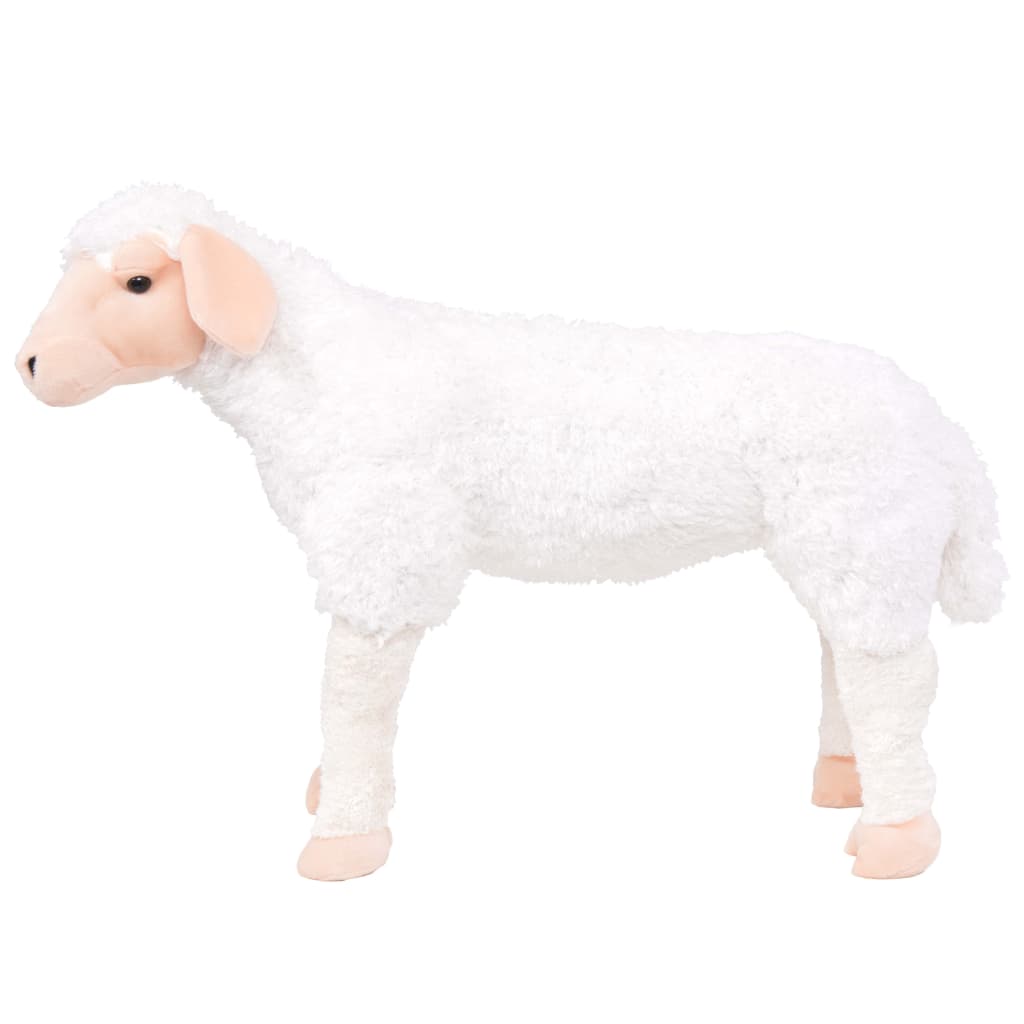 Brinquedo de montar ovelha peluche branco XXL