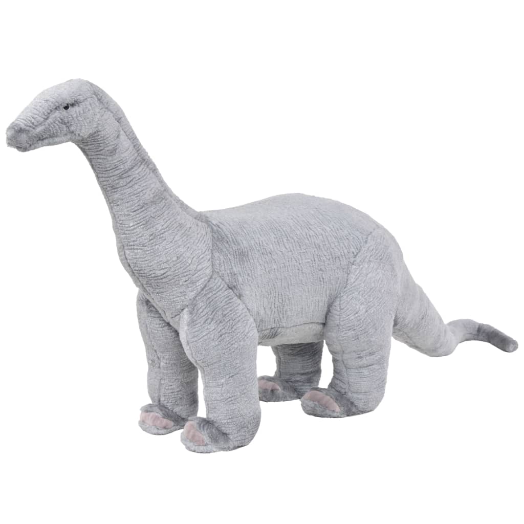 Brinquedo de montar dinossauro braquiossauro peluche cinza XXL
