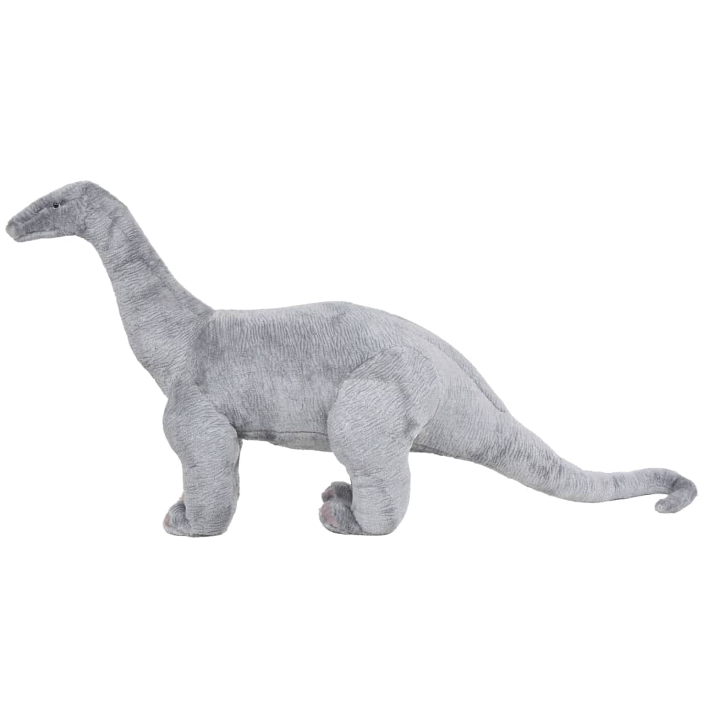 Brinquedo de montar dinossauro braquiossauro peluche cinza XXL