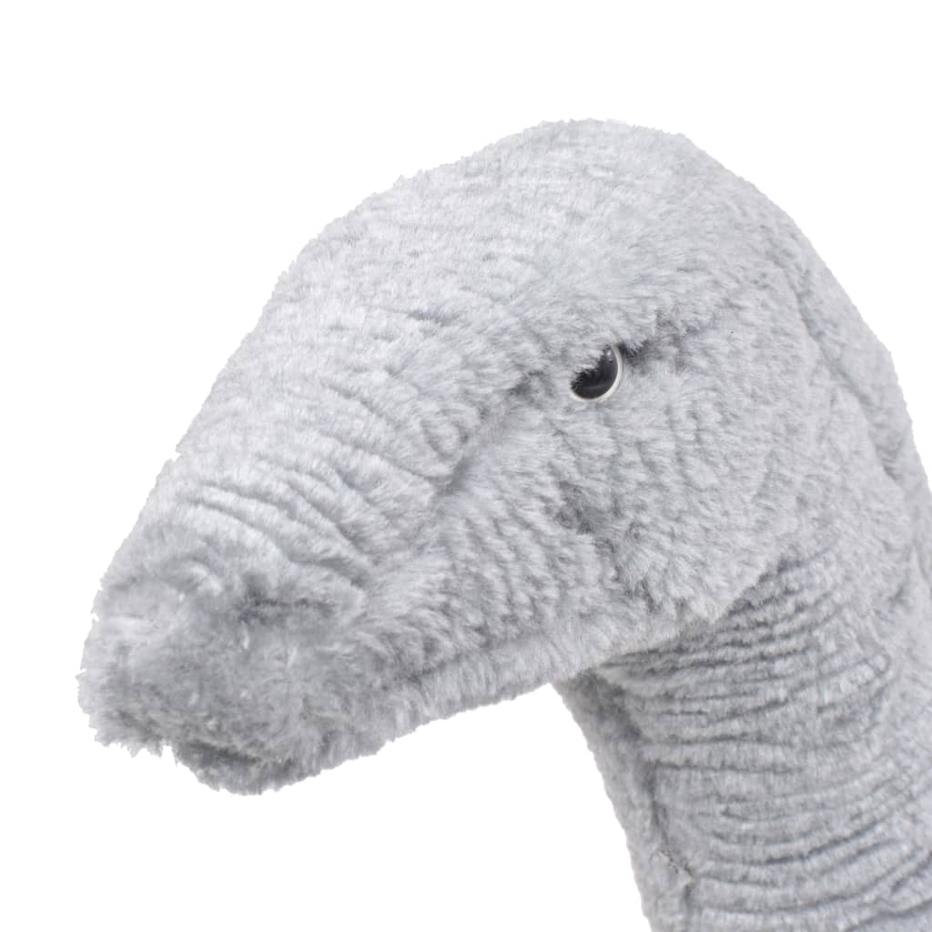 Brinquedo de montar dinossauro braquiossauro peluche cinza XXL