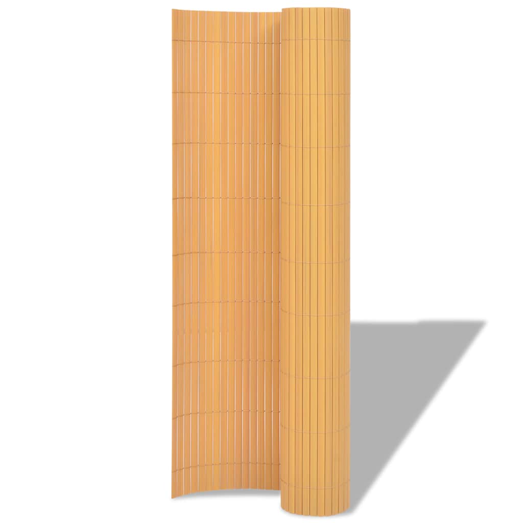 Cerca de jardim dupla face PVC 90x300 cm amarelo