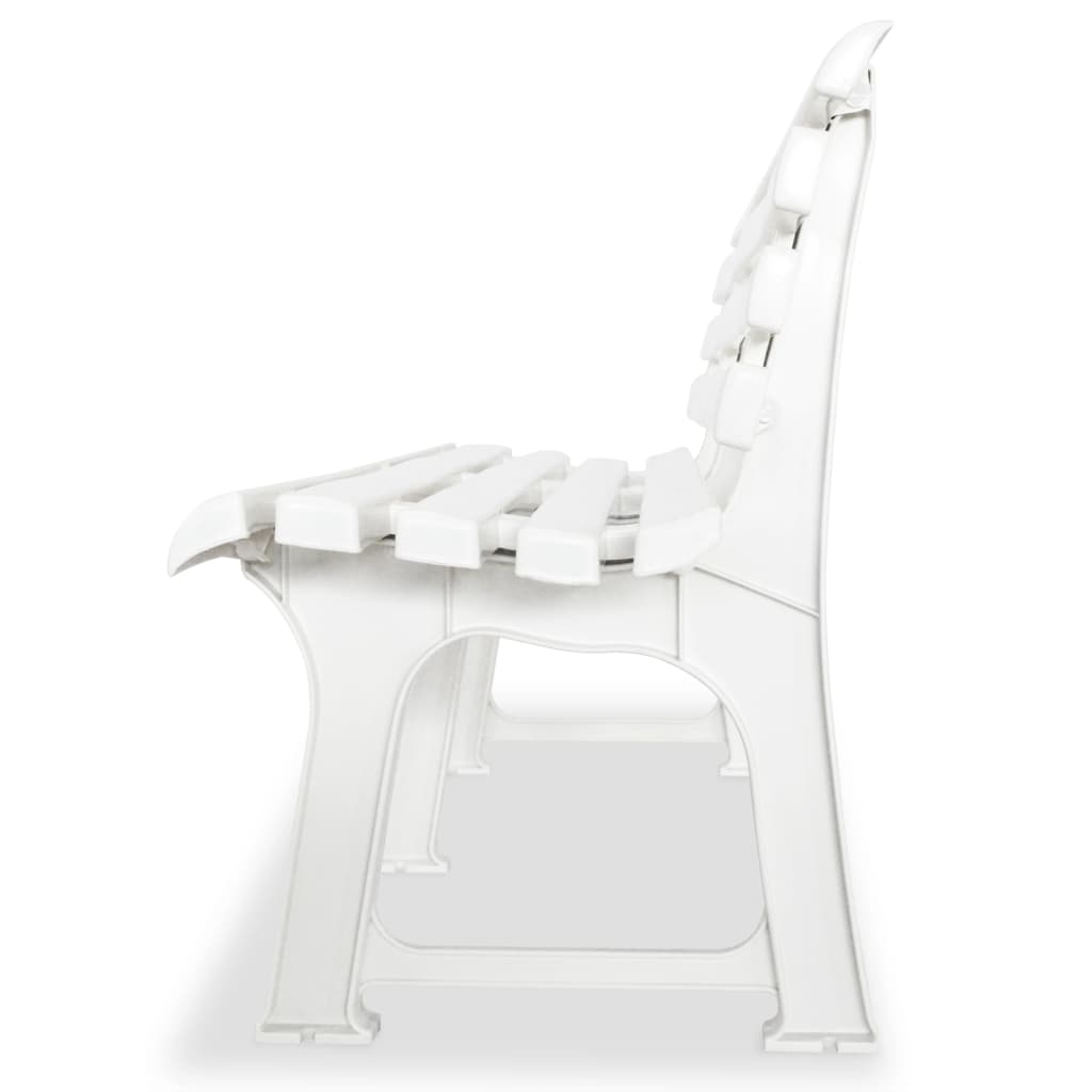 Banco de jardim 145,5 cm plástico branco