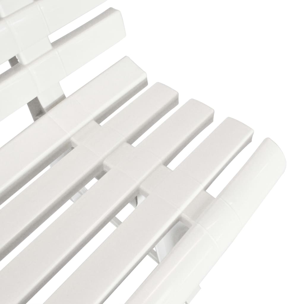 Banco de jardim 145,5 cm plástico branco