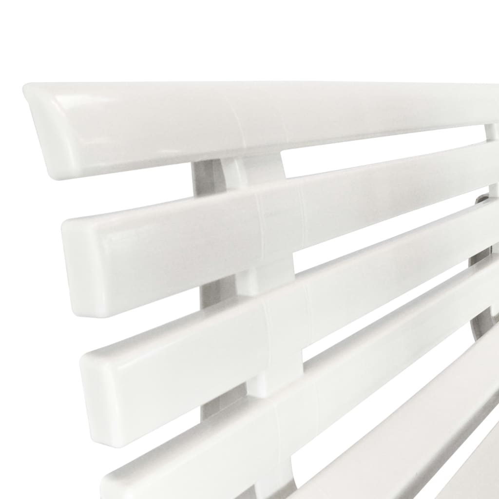 Banco de jardim 145,5 cm plástico branco