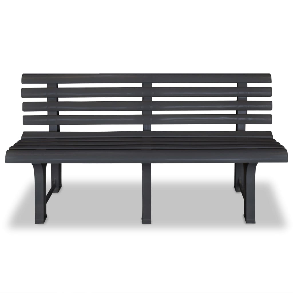Banco de jardim 145,5 cm plástico antracite