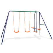 Conjunto de baloiços com 4 lugares laranja
