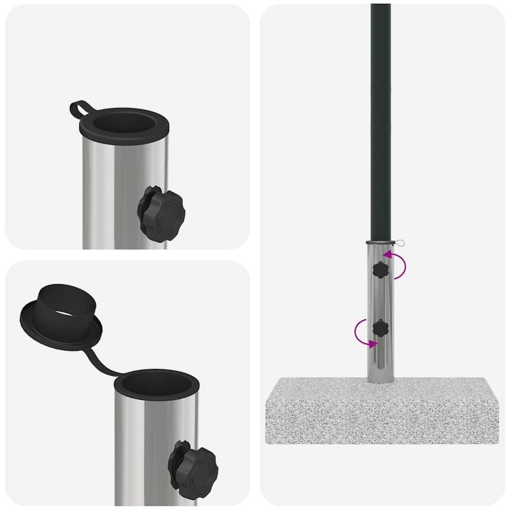 Base para guarda-sol em granito retangular 25 kg