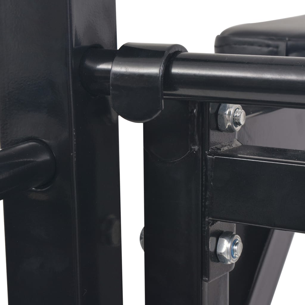 Torre de musculação multifuncional de montagem na parede, preto