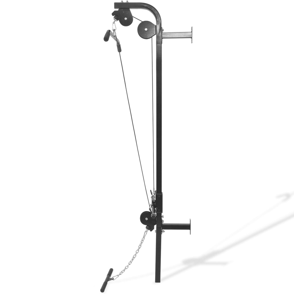 Equipamento de exercícios p/ montar na parede com 2 roldanas