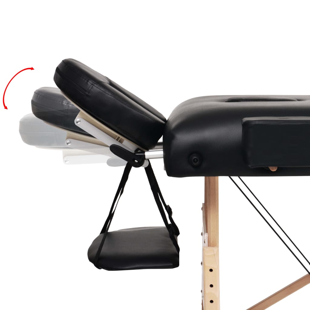 Mesa de massagem dobrável de 2 zonas 10 cm espessura branco