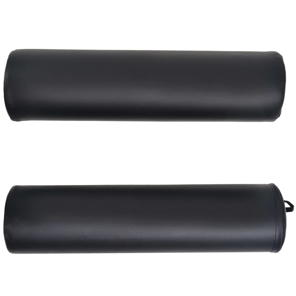 Mesa de massagem dobrável c/ 2 rolos 4cm espessura oval branco