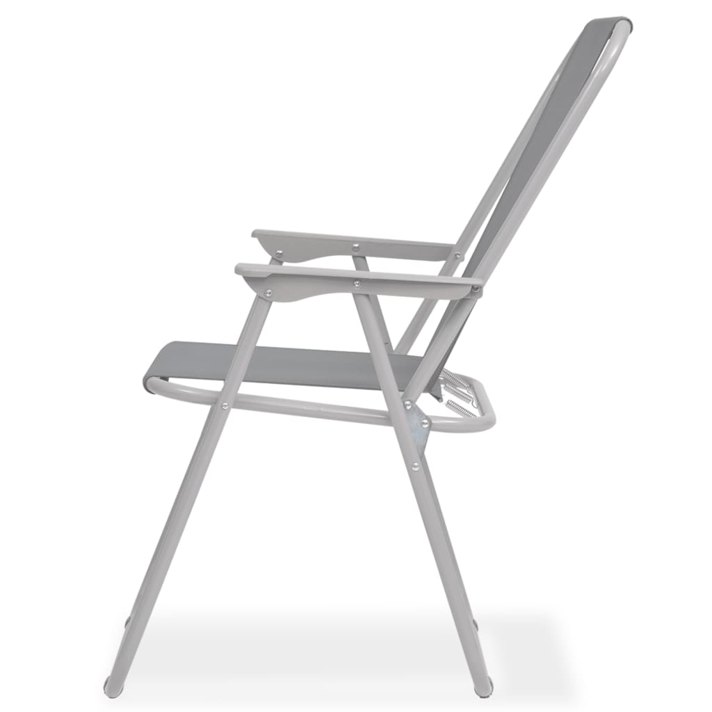 6pcs conjunto de jantar para jardim textilene cinzento