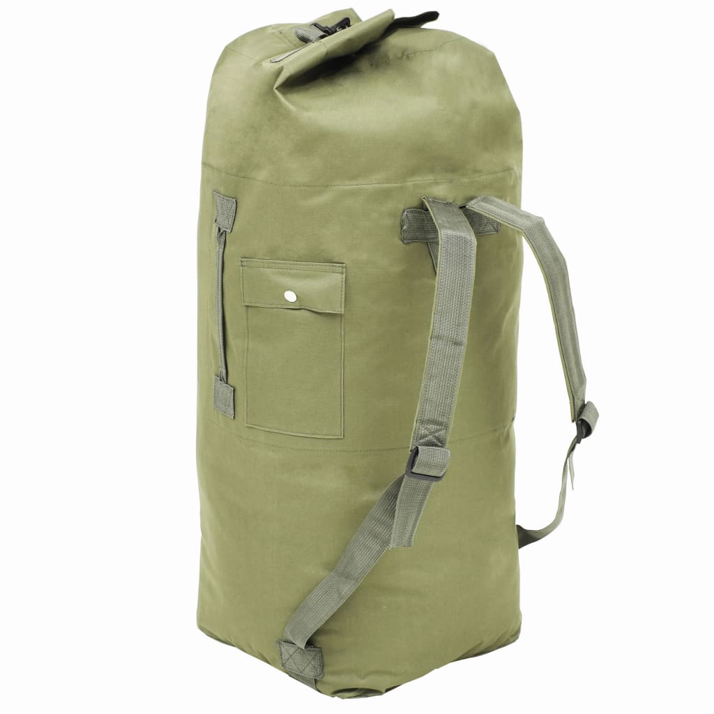 Saco de pano estilo militar 85 L verde azeitona