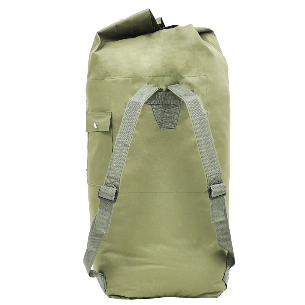 Saco de pano estilo militar 85 L verde azeitona