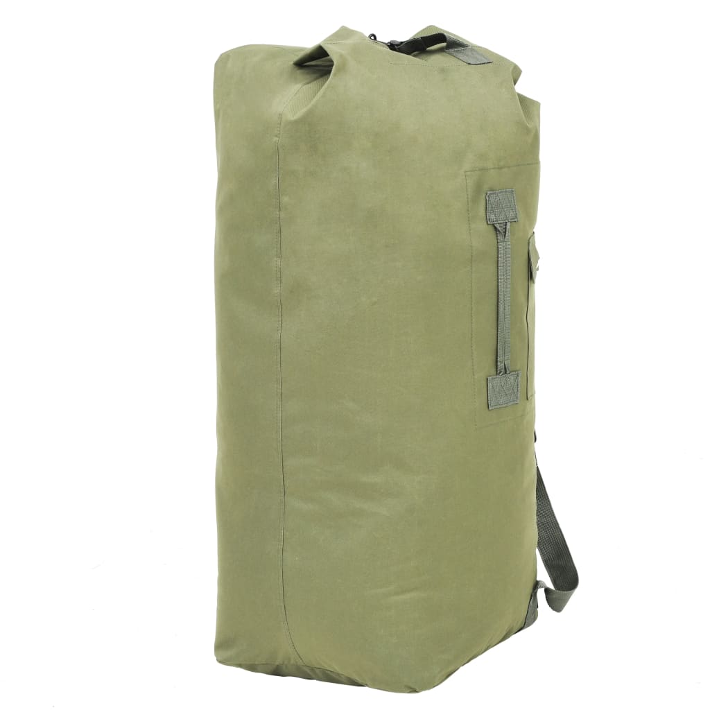 Saco de pano estilo militar 85 L verde azeitona