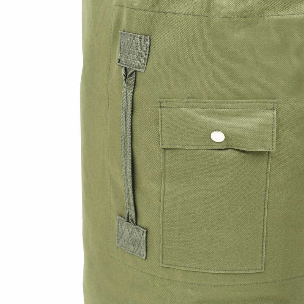 Saco de pano estilo militar 85 L verde azeitona