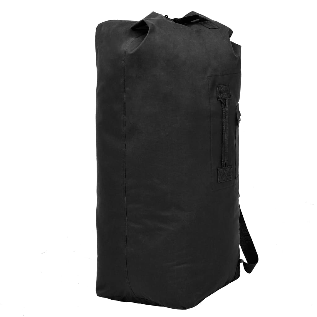 Saco de pano estilo militar 85 L preto