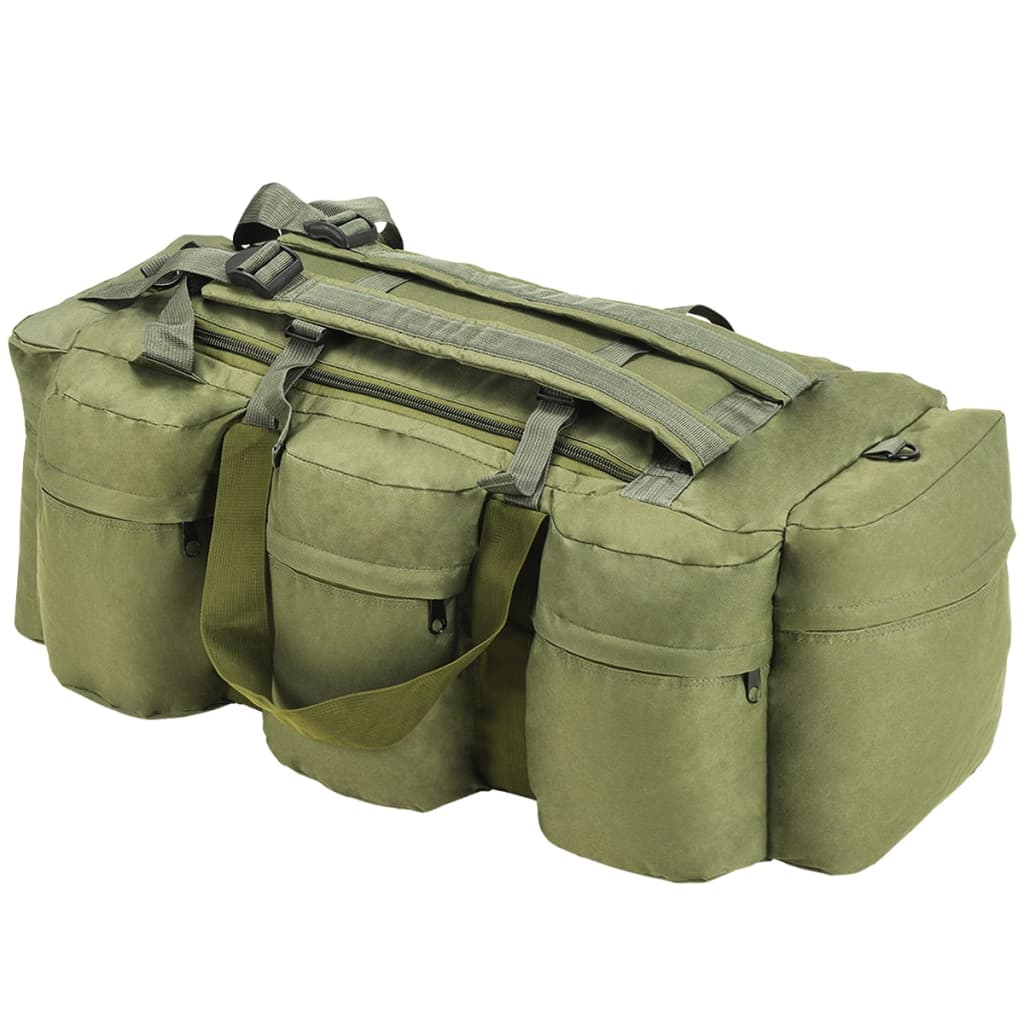Saco de lona estilo militar 3-em-1 45 L verde azeitona