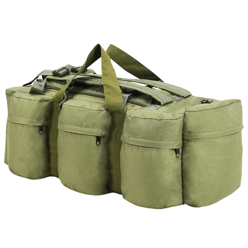 Saco de lona estilo militar 3-em-1 45 L verde azeitona
