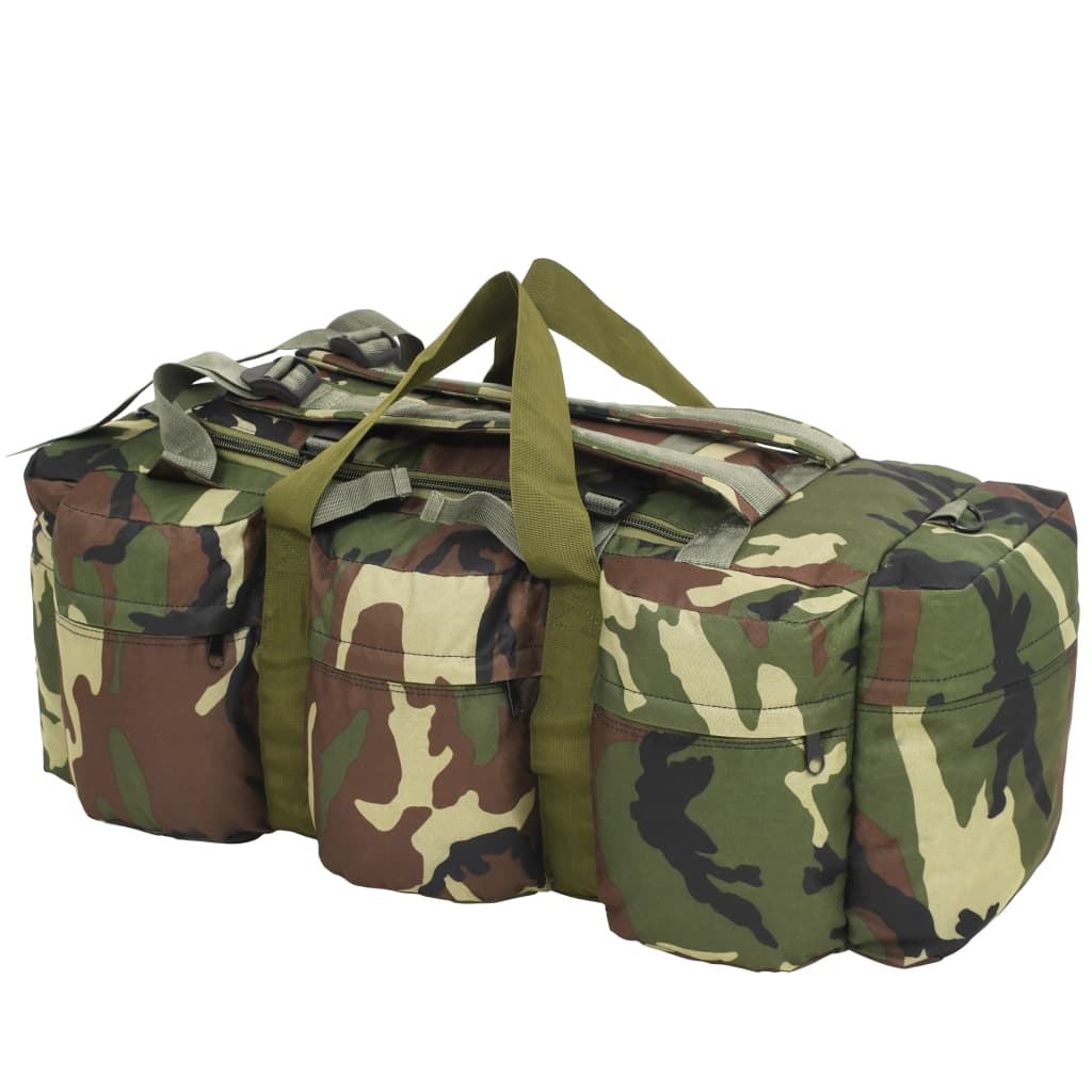 Saco de lona estilo militar 3-em-1 45 L camuflagem