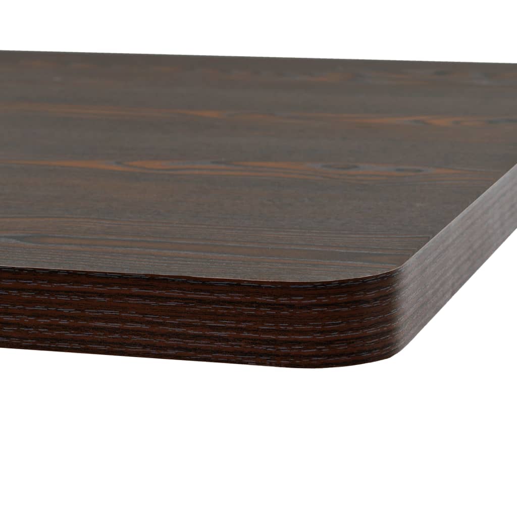 Mesa bistrô em MDF e aço quadrada 80x80x75 cm cor de carvalho